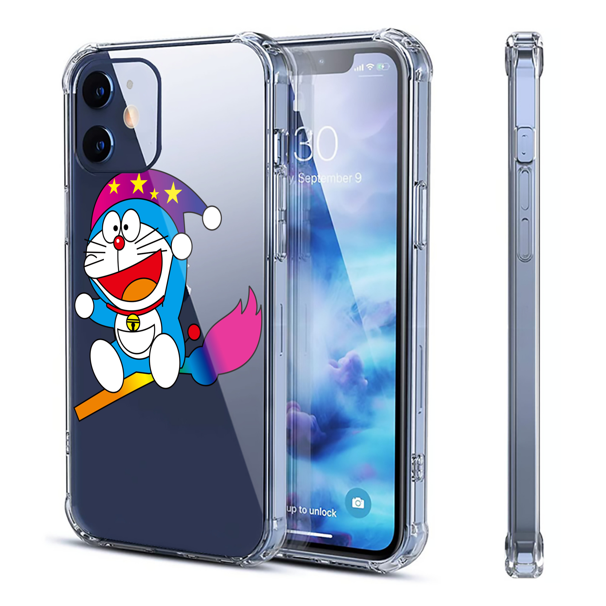 （画像用） ドラえもん Doraemon 【iPhone 12シリーズ対応】透明スマホケース（クリアソフトケース）